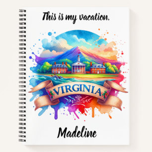 Carnet Vibrant Virginie avec des sites historiques