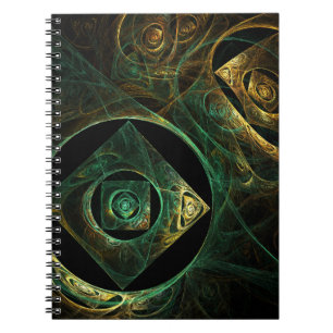 Carnet Vibrations magiques Ordinateur portable d'art Abst