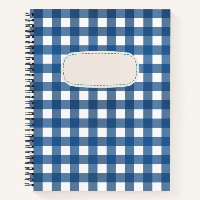 Carnet Vichy Bleu marine (Devant)