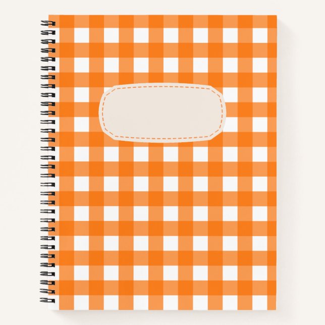 Carnet Vichy Orange (Devant)
