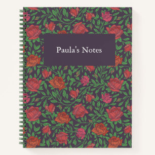 Carnet Victorien Gothique Parfait Rouge & Fuchsia Rose