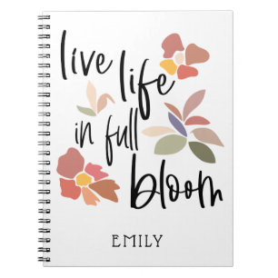 Carnet Vie En Vie Dans La Pleine Fleur Positivité Nom Du