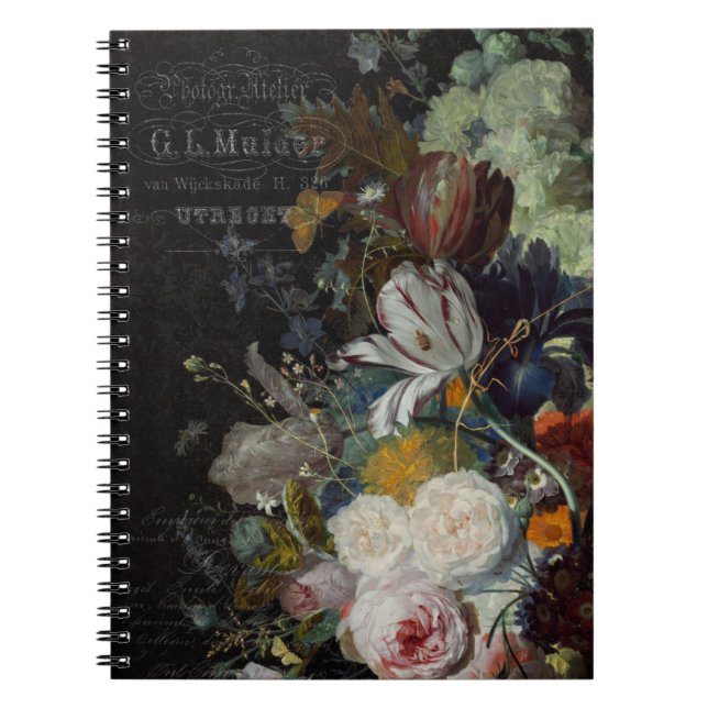 Carnet Vie morte florale antique  (Devant)