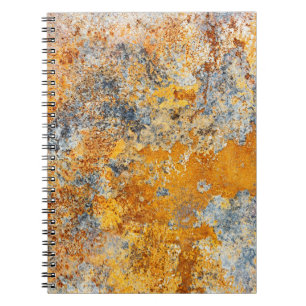 Carnet Vieille texture rouille, grunge arrière - plan mét