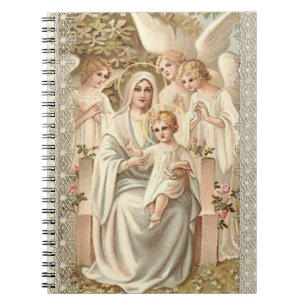 Carnet Vierge Madonna Mary avec l'enfant Jésus et les