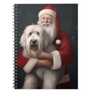 Carnet Vieux chien de berger anglais avec Festin du Père 