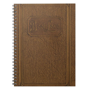 Carnet Vieux faux brun lié par cuir, rétro savoir de