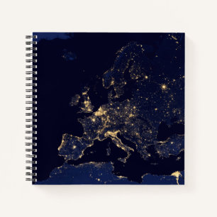 Carnet Ville Éclairante Dans Plusieurs Villes Européennes