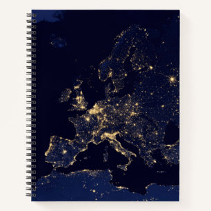 Carnet Ville Éclairante Dans Plusieurs Villes Européennes