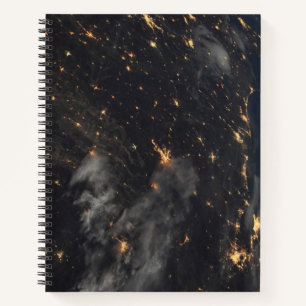 Carnet Ville Lumière La Nuit Sur La Planète Terre