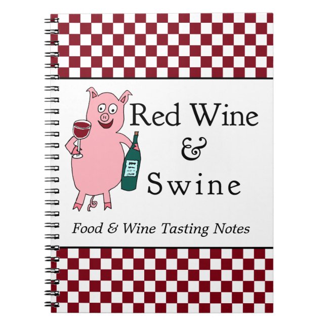 Carnet Vin rouge et porcs (Devant)