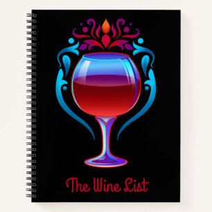 Carnet Vin rouge personnalisable