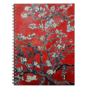 Carnet Vincent van Gogh Branches avec rouge amande en fle