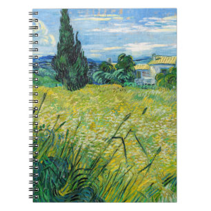 Carnet Vincent van Gogh - Champ de blé vert avec cyprès