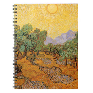 Carnet Vincent van Gogh - Oliviers, Ciel Jaune et Soleil