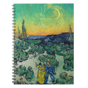 Carnet Vincent van Gogh - Paysage Lune avec couple