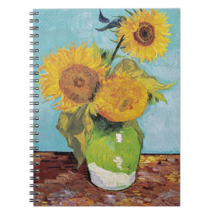 Carnet Vincent Van Gogh - Trois tournesols dans un vase