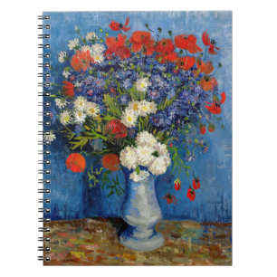 Carnet Vincent van Gogh - Vase avec des Bleuets & Coqueli