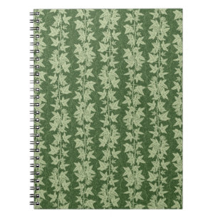 Carnet Vins de lierre de Hedera - motif L_D vert botaniqu