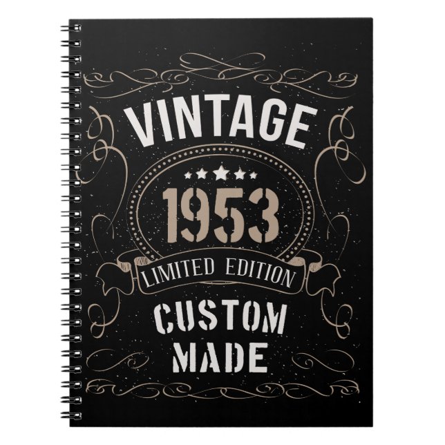 Carnet Vintage 1953 Limited Edition Personnalisé (Devant)