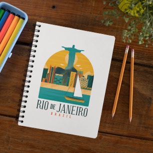 Carnet Vintage à la mode de Brazil City Rio de Janeiro