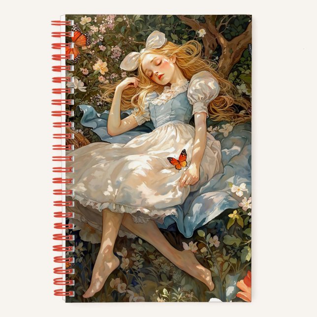 Carnet Vintage Alice rêve de Wonderland (Recto)