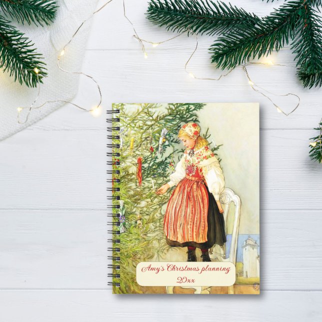 Carnet Vintage Carl Larsson Swedish Art Folk Noël (Créateur téléchargé)