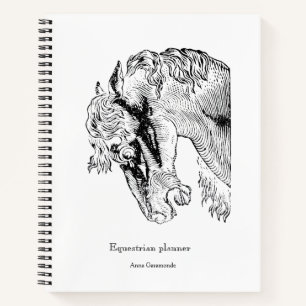 Carnet Vintage cheval équestre succès personnalisé