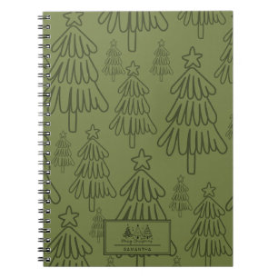 Carnet Vintage classique Motif-arbre de Noël (1)