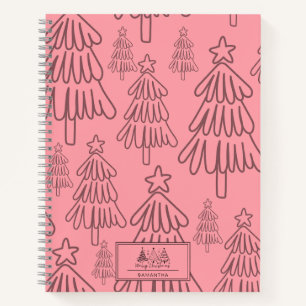 Carnet Vintage classique Motif-arbre de Noël (3)