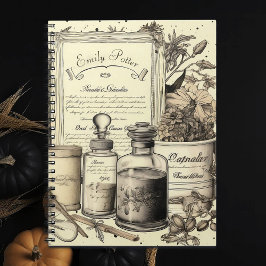 Carnet Vintage Dark Academia Botanique et Potion Custom