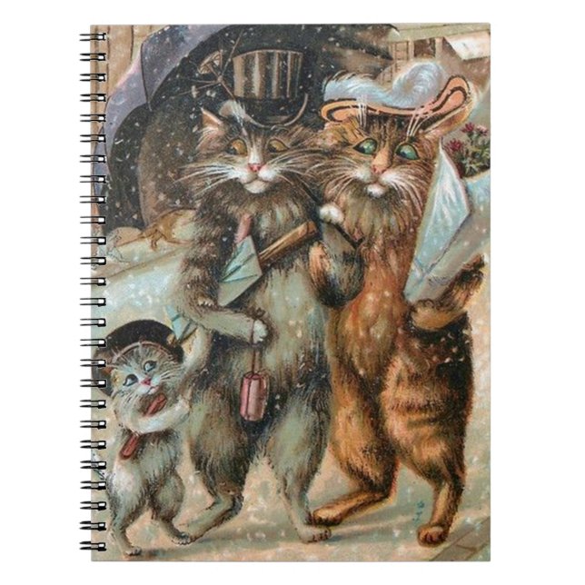 Carnet vintage de chat, Louis Wain (Devant)