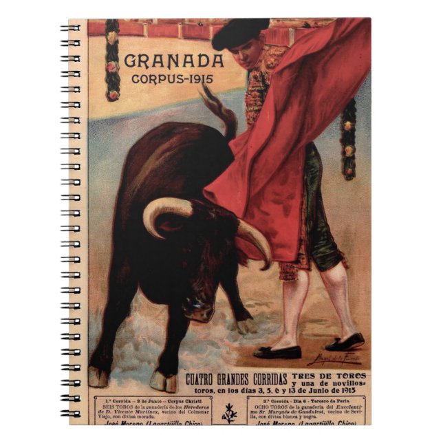 Carnet vintage de tauromachie (Devant)