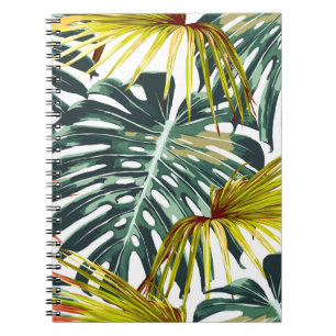 Carnet Vintage Feuille Motif de la jungle tropicale