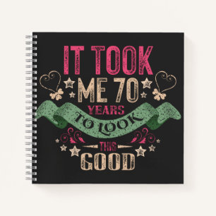 Carnet vintage Funny 70 ans dire citation