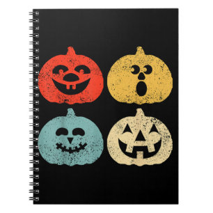 Carnet Vintage Halloween Citrouille Funny Retro Cadeau