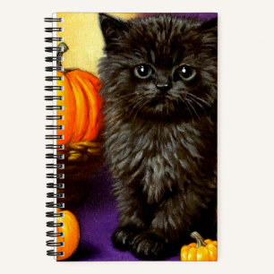 Carnet Vintage Halloween Kitten