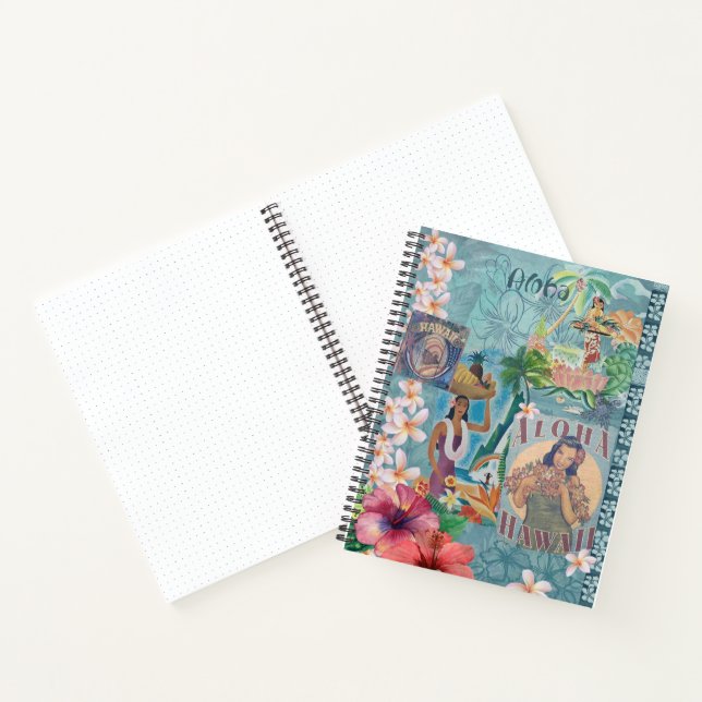 Carnet Vintage Hawaii: Aloha Greeting Planner (Intérieur)