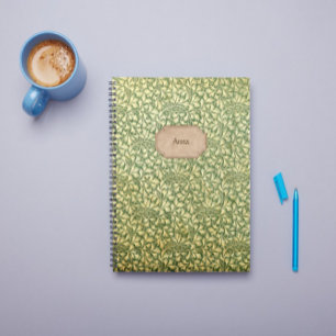 Carnet Vintage Jaune et vert nom du motif