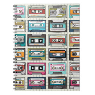 Carnet Vintage music cassette design