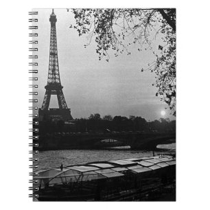 Carnet Vintage Paris Tour Eiffel coucher de soleil