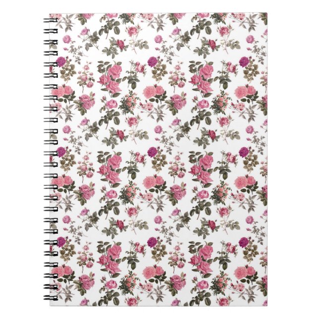 Carnet Vintage Pink Roses (Devant)