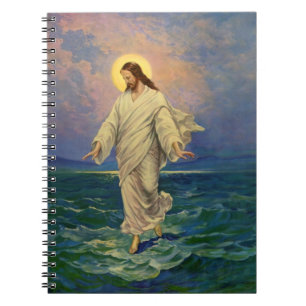 Carnet Vintage Religion, Jésus-Christ marche sur l'eau