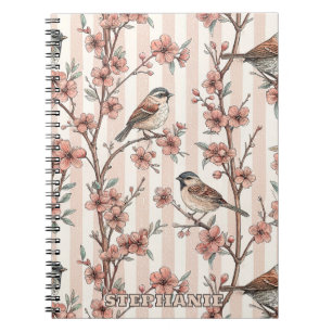 Carnet Vintage Sakura Cerry Blossom & Bird Esthétique 6