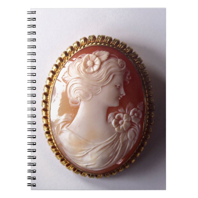 Carnet Vintage silhouette féminine Cameo (Devant)
