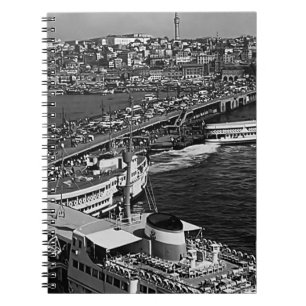 Carnet Vintage Turkey Istanbul Galata port 1970