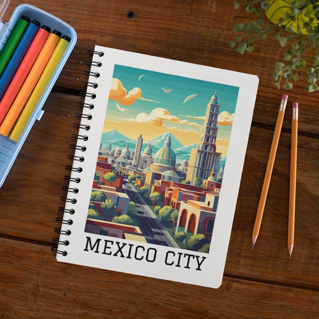 Carnet Vintage voyage rétro classique de Mexico City CDMX (Classic Mexico City CDMX Retro Vintage Travel Notebook)