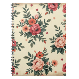 Carnet Vintages motifs floraux avec élégance classique