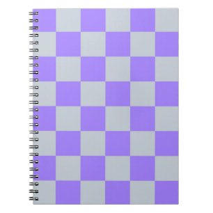 Carnet Violet À damiers En vichy Motif