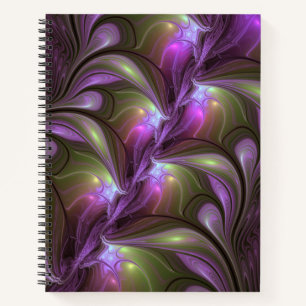 Carnet Violet Abstrait violet violet kaki fractal